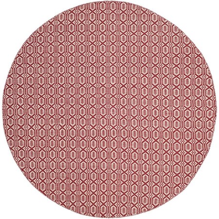 Safavieh Montauk Round Area RugIvory & Red 6 x 6 ft. MTK333C-6R
